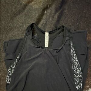 Lululemon Athletica Black Mesh Tank Top
